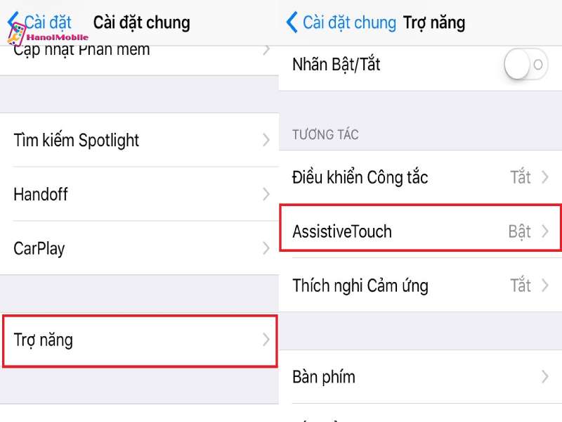 Tắt tiếng khi chụp bằng cách sử dụng AssistiveTouch